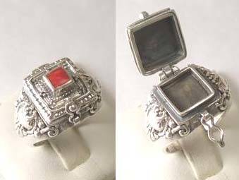 Spectacular -Sterling Silver and  Poison Ring.