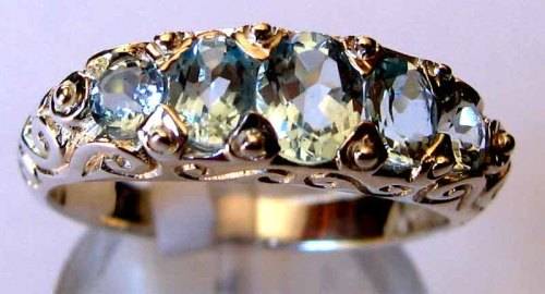 Beautiful, Sterling Silver and Sky Blue Topaz Ring