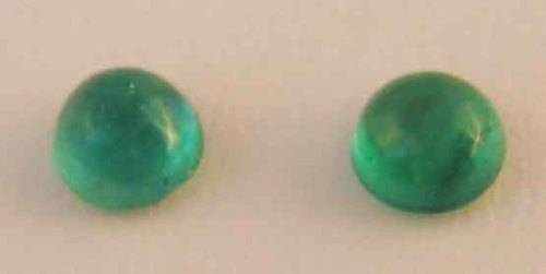 Emeralds  2 pieces 1.80mm round cab. price / piece