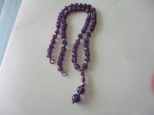 Genuine Amethysts and Sterling Silver Necklace