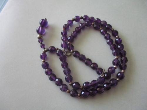 Genuine Amethysts and Sterling Silver Necklace