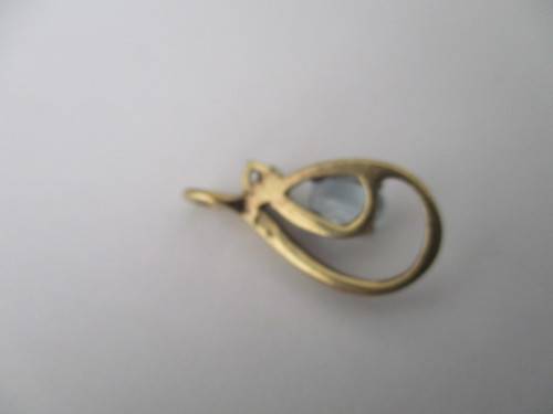 9ct Yellow Gold , Aquamarine and Diamond Pendant
