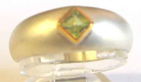 Sterling Silver - with Genuine Peridot Ring.