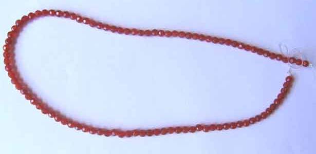 Beautiful Carnelian - Necklace - Round faceted cut beads