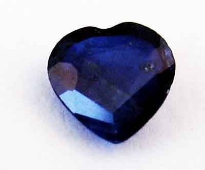 5.50 mm Heart cut Genuine Blue Sapphire 0.70 ct.