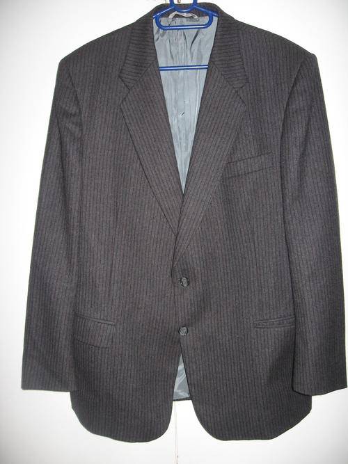 2 piece Chesterfields Men's Evening suit - Grey with thin Charcoal stripe - BARGAIN!