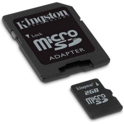 2GB KINGSTON MicroSD card with SD adapter