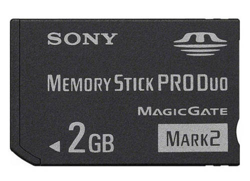 SONY 2GB MEMORY STICK PRO DUO (M2) MS-MT2G - NO ADAPTER