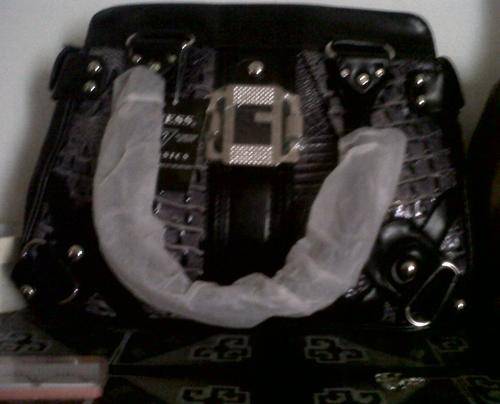Guess Black handbag with greyish black snakeskin detail (ON SALE TILL 20TH)