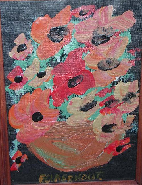 A4 Acrylic Flowerpainting by CLAERHOUT(Vadertjie)