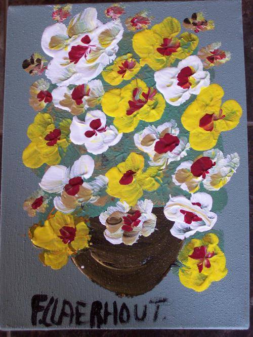 30x40cm Claerhout florals on boxed canvas Crazy Wednesday auctionR1