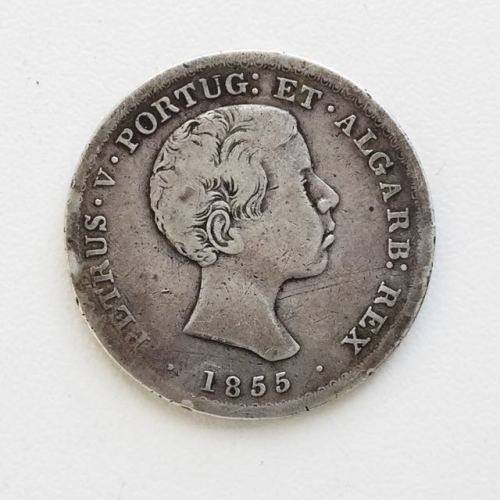 1855 Portuguese 500 Reis - Silver