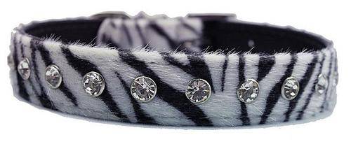 Faux Zebra Skin Diamante Collar