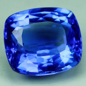 14.50ct.AWESOME BLUE TANZANITE QUARTZ CUSHION GEMSTONE