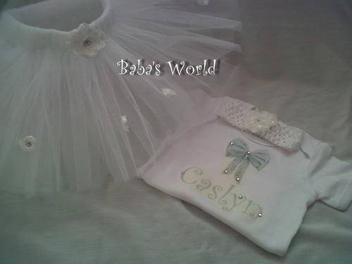 ChristeningTutu Set (0-3 Years)