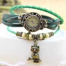 Vintage leather Watch - Green