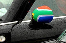 FLY THE FLAG FOR S.A. - CAR MIRROR SOX !! TOP QUALITY !! R49.95/PR
