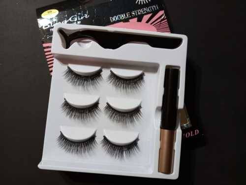 3 Pair Magnetic Eyeliner & Eyelash Set with free eyelash tool (5 Magnet eye lash)