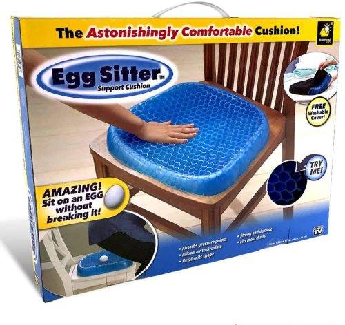 Egg Sitter Seat Cushion with Non-Slip Cover, Breathable Honeycomb Design Absorbs Pressure Points