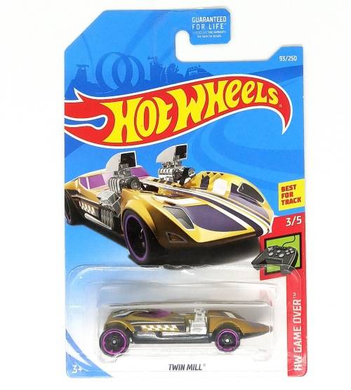 HotWheels TWIN MILL HW GAME OVER - Long Card Released USA Only  - FYF95-D9C0D Treasure Hunt 2018
