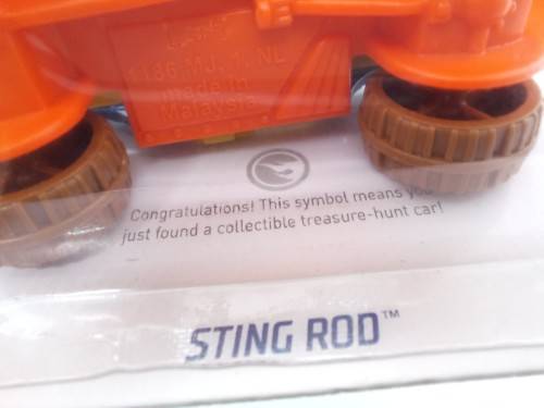 HOT WHEELS STING ROD DINO RIDERS - Long Card Released USA Only  - FYF92-D9C0B Treasure Hunt 2018