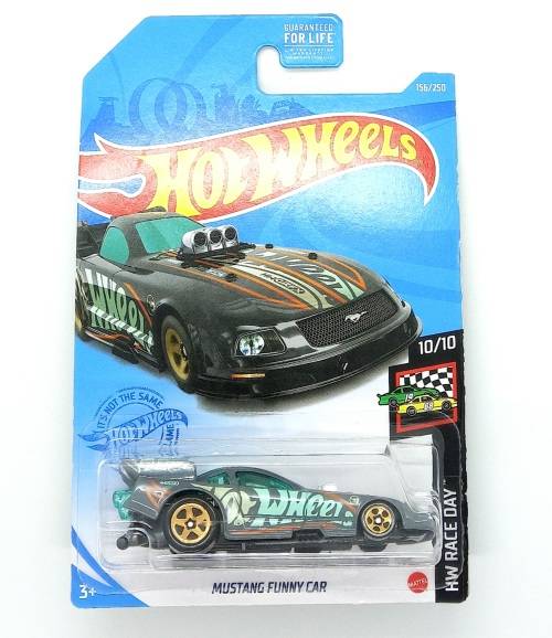HOTWHEELS MUSTANG FUNNY CAR HW RACE DAY  - Long Card USA Only  - GTC94-M9C0H Treasure Hunt 2021