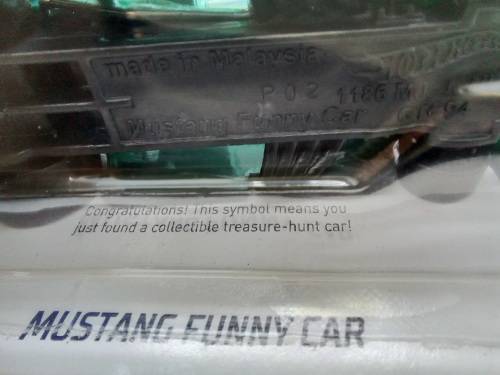 HOTWHEELS MUSTANG FUNNY CAR HW RACE DAY  - Long Card USA Only  - GTC94-M9C0H Treasure Hunt 2021