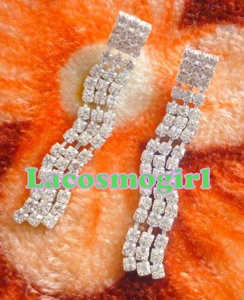 Chic Diamante Earrings - 6.5cm length