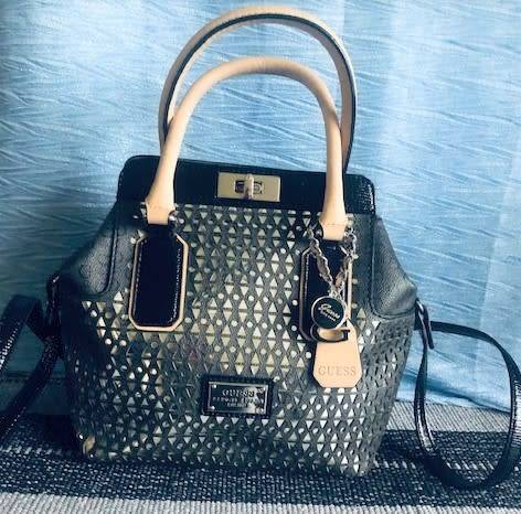 Guess Kabelka Park Lane Shine Turn-Lock Satchel