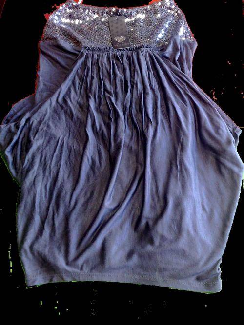 AUCTION TIME - LADIES PARTY TIME TOP - SILVER & GREY