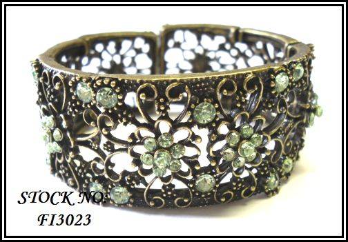 STUNNING RHINESTONE ANTIQUE BRACELET