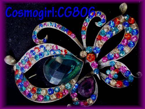 CRAZZZY R1 AUCTION - STUNNING DIAMANTE & RHINESTONE BROOCHE - 9cm X 7cm