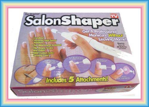 FREE SHIPPING - PROFESSIONAL HOME MANICURE SYSTEM - SALON SHAPER INCLUDES 5 ATTACHMENTS