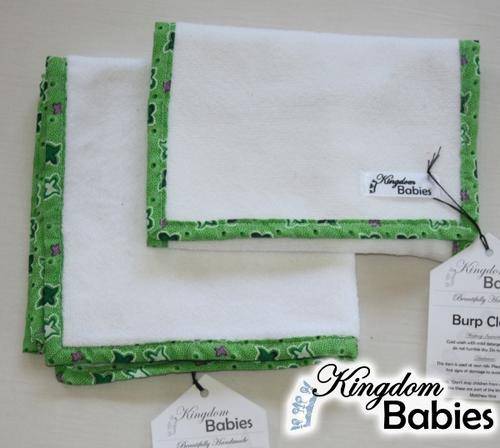 Kingdom Babies Burp Cloth Set - Green