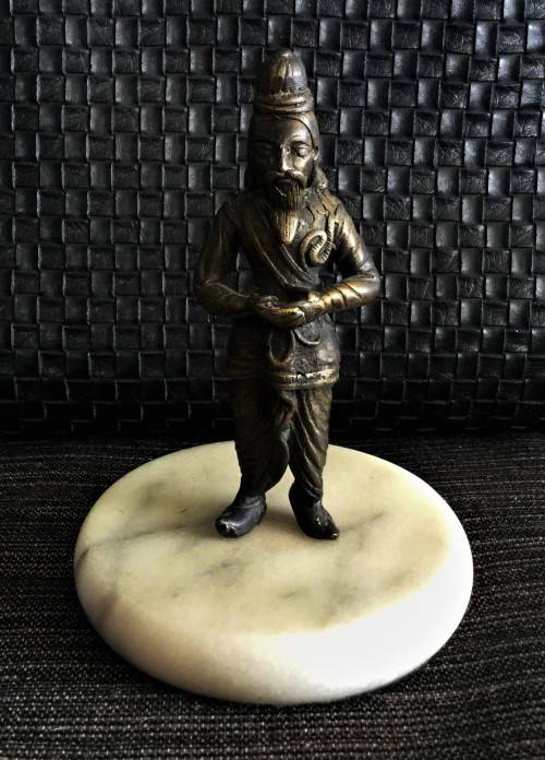 SOLID BRONZE ORIENTAL FIGURE ON MARBLE BASE!! *BEAUTIFUL WORK*