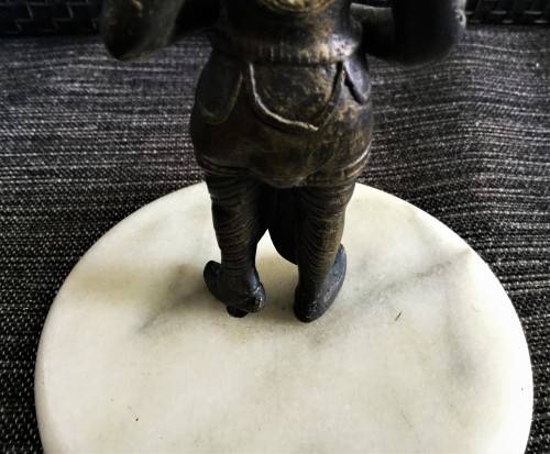 SOLID BRONZE ORIENTAL FIGURE ON MARBLE BASE!! *BEAUTIFUL WORK*