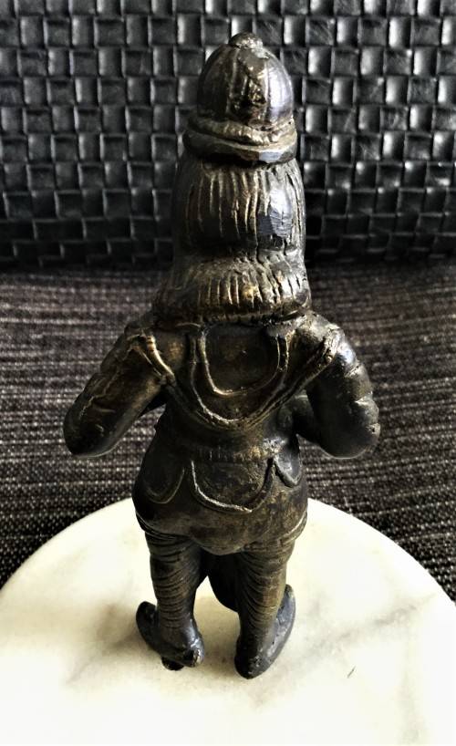 SOLID BRONZE ORIENTAL FIGURE ON MARBLE BASE!! *BEAUTIFUL WORK*