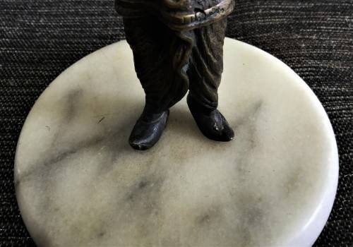 SOLID BRONZE ORIENTAL FIGURE ON MARBLE BASE!! *BEAUTIFUL WORK*