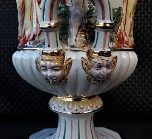 LARGE CAPODIMONTE CERAMICVASE
