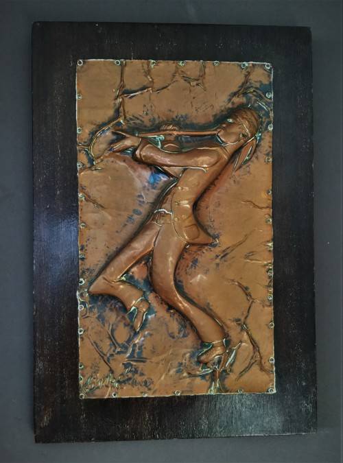 BEATEN COPPER '87 SIGNED SOUTH AFRICAN ARTWORK!