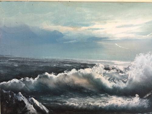 LARGE FRAMED SIGNED OIL ON BOARD ORIGINAL PAINTING!