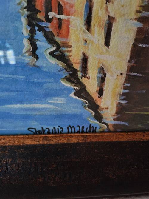 STUNNING ORIGNAL FRAMED WATER COLOUR BY ARTIST STEFANIA MARCHI!