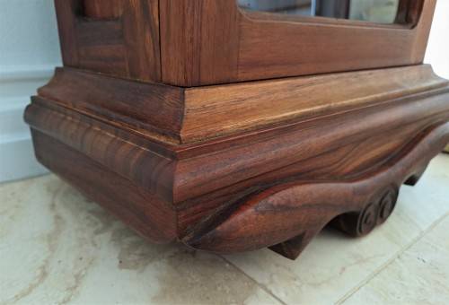 LARGE SOLID HARDWOOD GERMAN WALL CLOCK! *PENDULUM MOVEMENT*