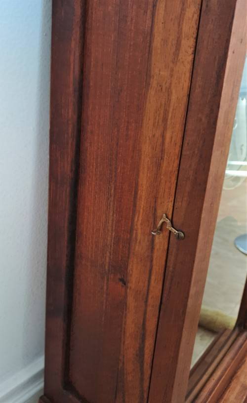 LARGE SOLID HARDWOOD GERMAN WALL CLOCK! *PENDULUM MOVEMENT*