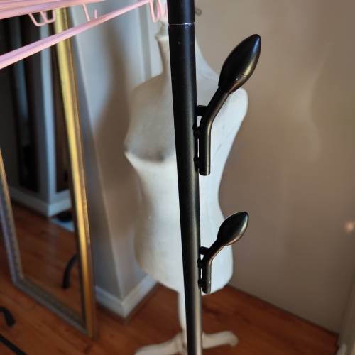 Black Metal Clothes Rack with 24pc Hangers