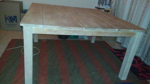 8 Seat Solid Natural Wood Dining/ Outdoor Table