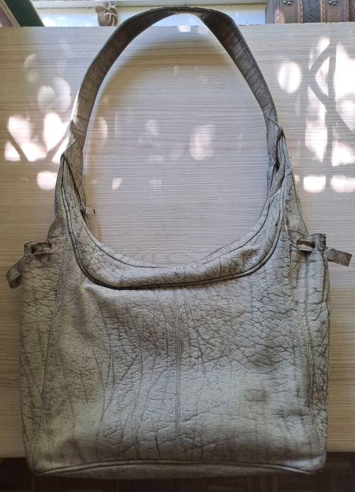 Buffalo Skin Grey Handbag