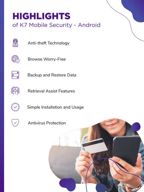 K7 Mobile Security for Android Mobile Antivirus 2021|1 User, 1 Year|-Email Delivery