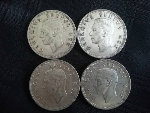 7 x SA 5 Shillings... 1948 and 1949... As a lot