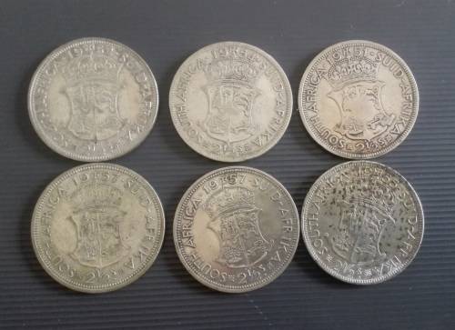 30 x SA 2.5 Shillings... As a lot.. Check pictures and condition